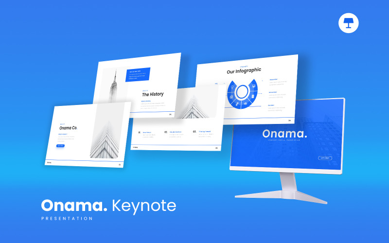 Onama - Modello di Keynote del profilo aziendale