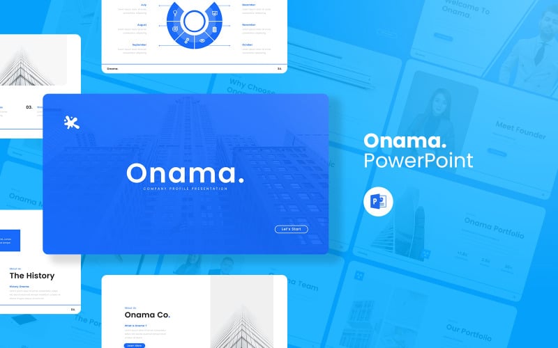 Onama - Şirket Profili PowerPoint sunum şablonları