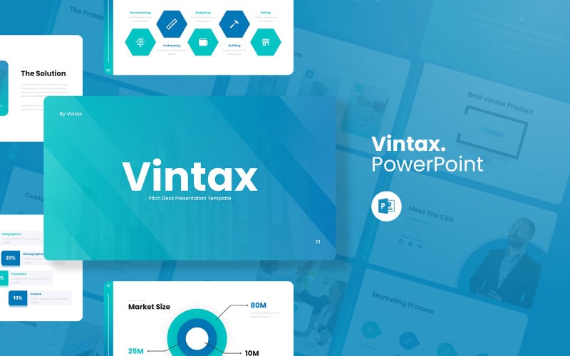 Vintax -多用途Pitch Deck ppt模板