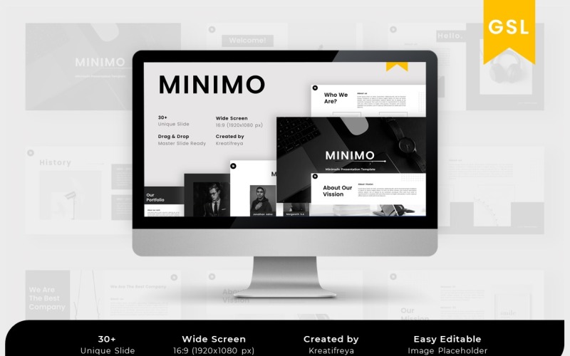 Minimo — szablon kreatywnej firmy Google Slide