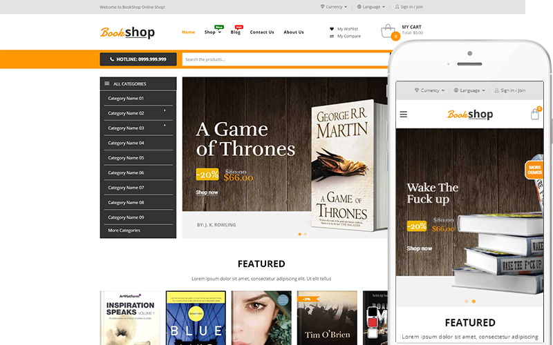 Book Shop - Thema voor Book Store WooCommerce-thema