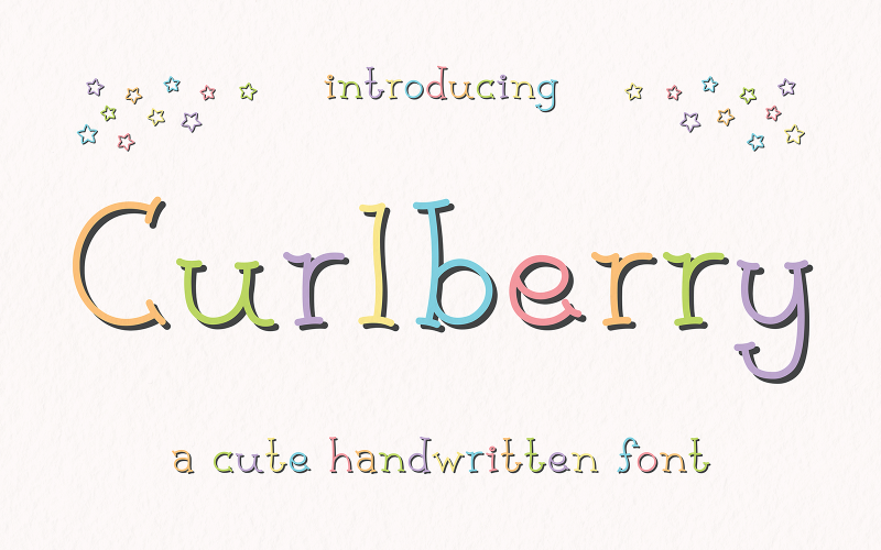 Curlberry - Uma fonte manuscrita fofa