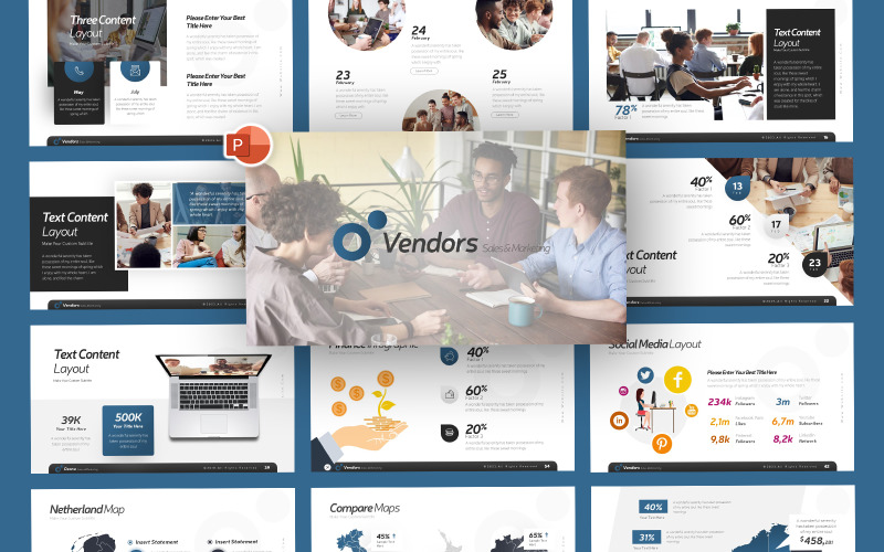 Vendors Sales Marketing PowerPoint Template