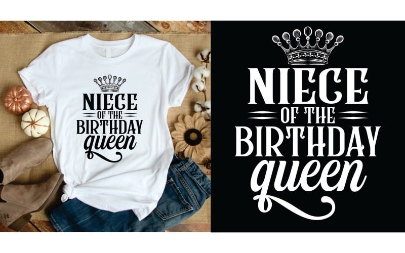 Camiseta sobrina de la reina del cumpleaños