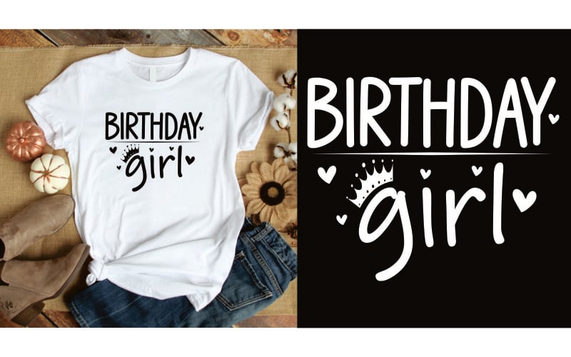 Design för t-shirt för födelsedagsflicka