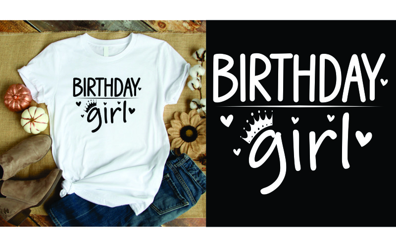 Doğum günü kızı t-shirt tasarımı