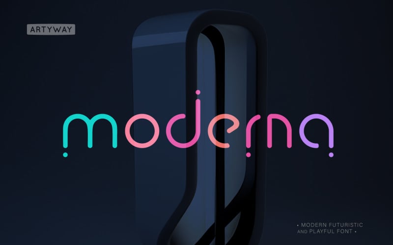 现代-俏皮的未来主义字体