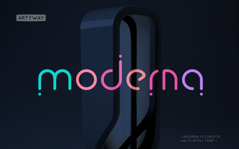 Moderna - speels futuristisch lettertype