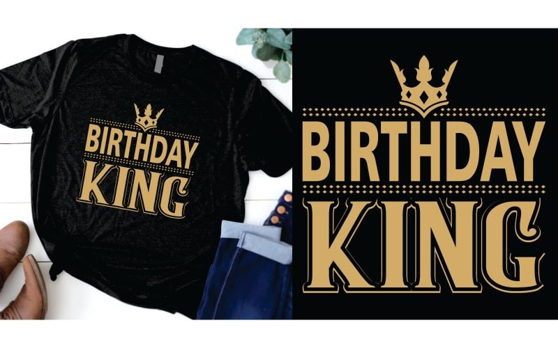 Verjaardag koning verjaardag ontwerp gelukkige verjaardag t-shirt ontwerp