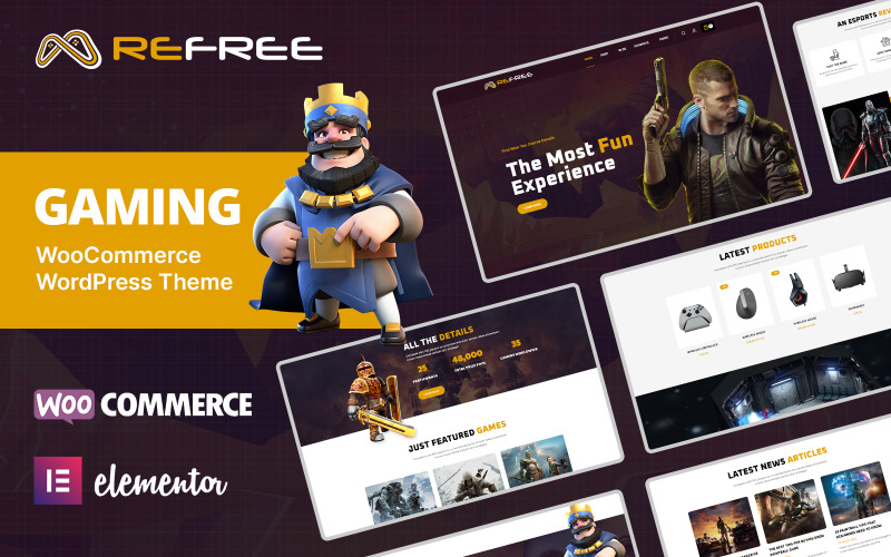 Refree Game y eSports WooCommerce Theme