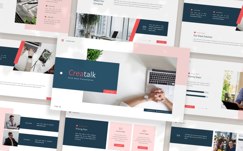 Creatalk — шаблон основної доповіді Pitch Deck