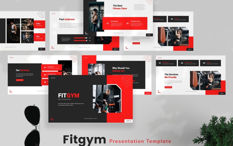 Fitgym -健身工作室的PowerPoint模板