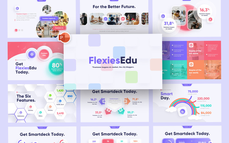 Flexies智能教育ppt模板