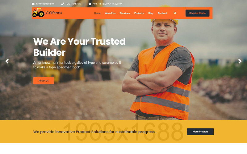 Calforina Building Construction - Landing HTML 5 mall