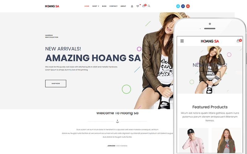 Hoang Sa - Thème de la mode moderne Thème WooCommerce