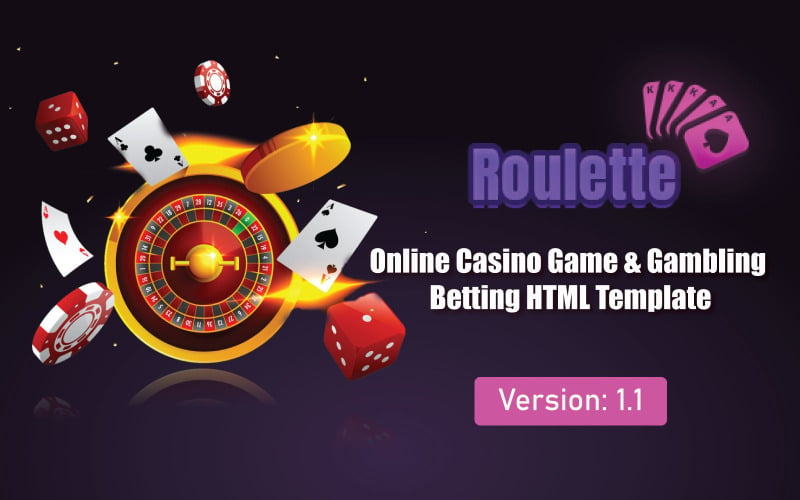 Roulette - è un modello di sito Web HTML per giochi da casinò online e scommesse sul gioco d'azzardo