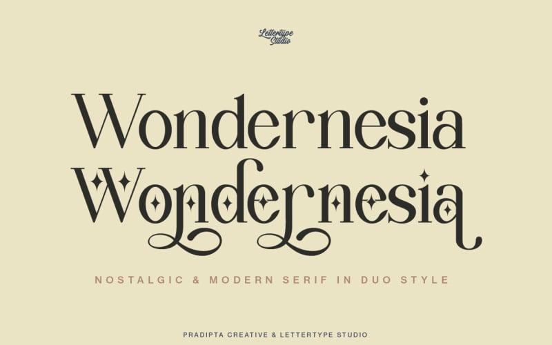 Wondernesia怀旧 & Modern Serif