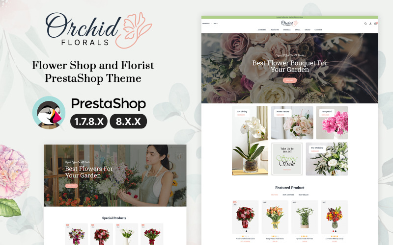 Orchidee Bloemen Bloemen en geschenken PrestaShop-thema