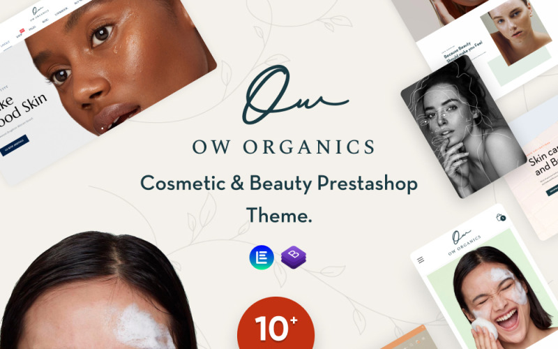 Organic Elementor - Prestashop-Thema für Kosmetik, Spa und Schönheitspflege