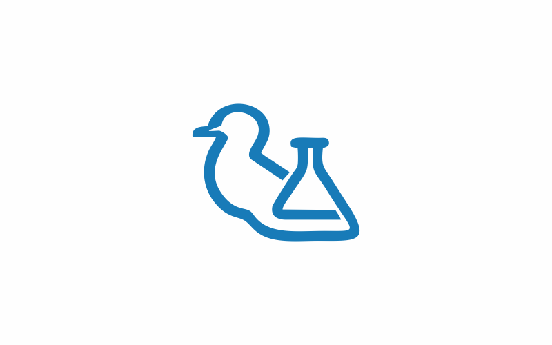 Mod Le De Logo De Laboratoire D Oiseaux De Ligne