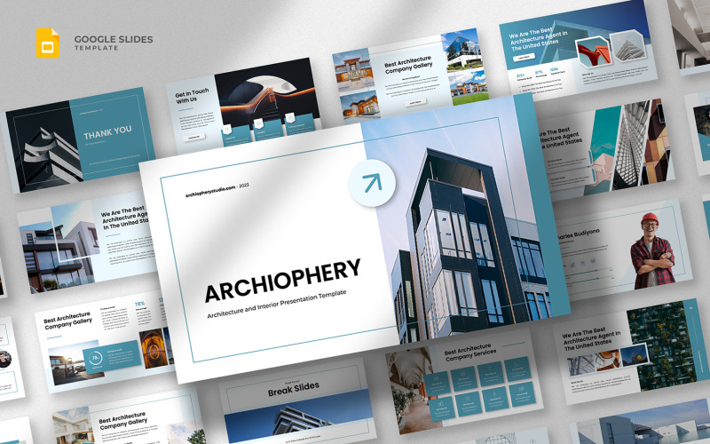 Archiophary - Modèle Google Slides d'architecture et d'intérieur