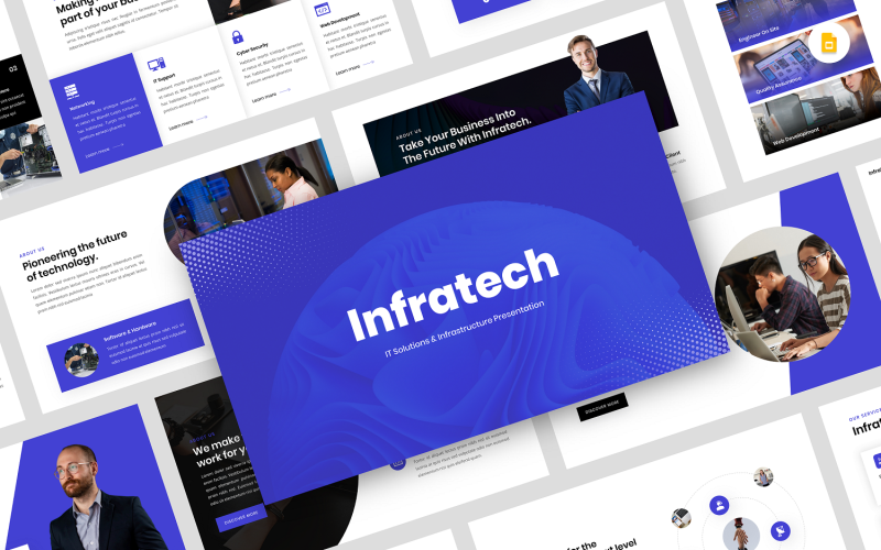 Infratech -谷歌解决方案和IT基础设施幻灯片模型