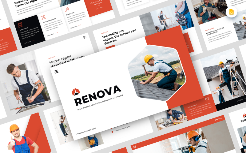 Renova - Home Repair & Renovation Google Slide-Vorlage