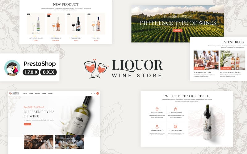 Liquor Wines and Drink Prestashop Theme