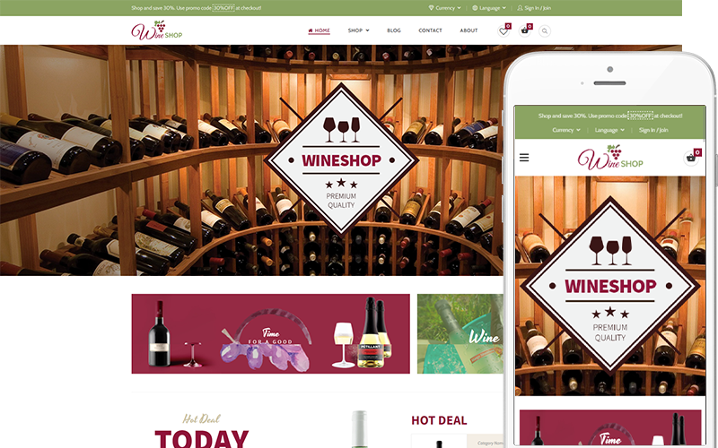 Wine Shop - Tema de vinhos, vinícolas e vinhedos WooCommerce Theme