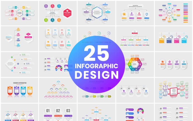 Pakiet infografiki wizualizacji danych