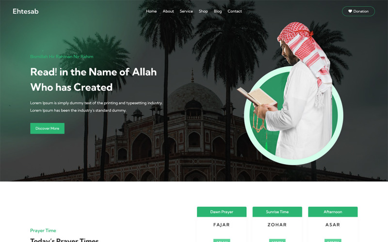 Ehtesab - 伊斯兰中心和清真寺 HTML 模板