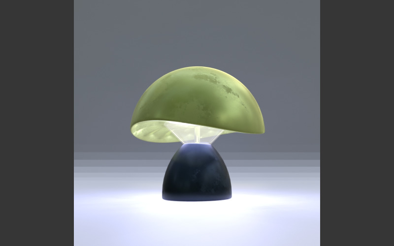 Lampa Grzybek wykonana z tworzywa sztucznego