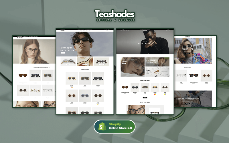 Teashades - Thème Shopify Lunettes