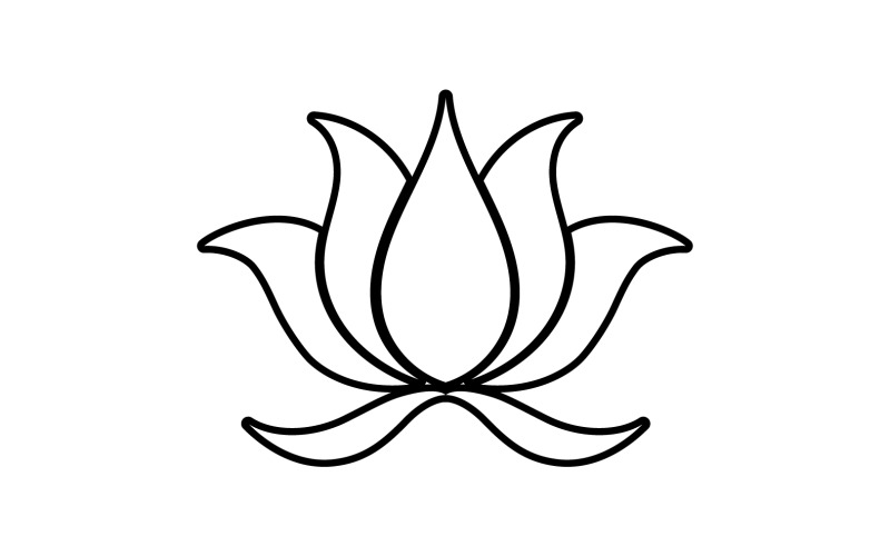 Blomma lotus yoga symbol vektor design företagsnamn v45