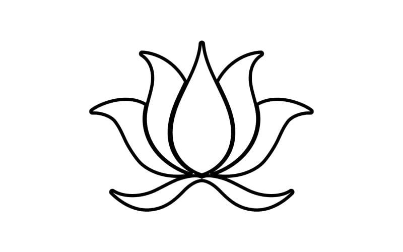 Blume Lotus Yoga Symbol Vektor Design Firmenname v45