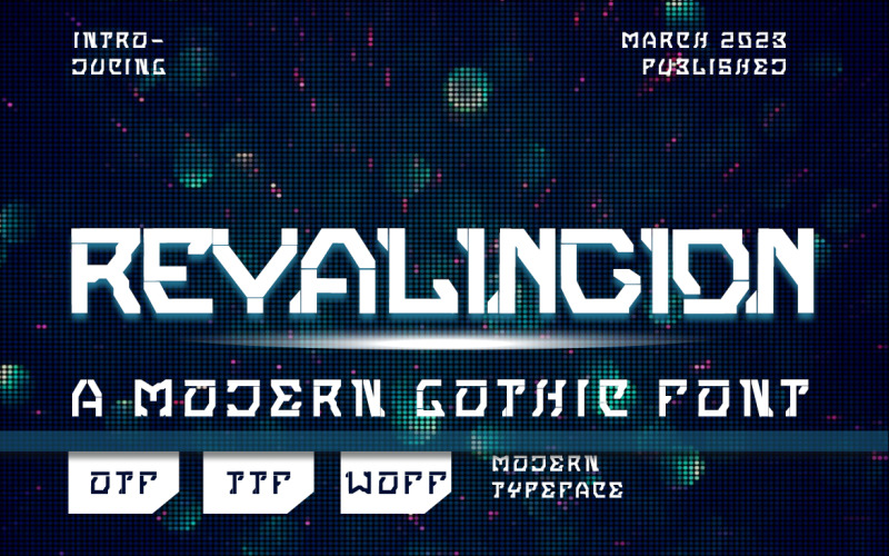 Revalingion - Modern sci-fi betűtípus