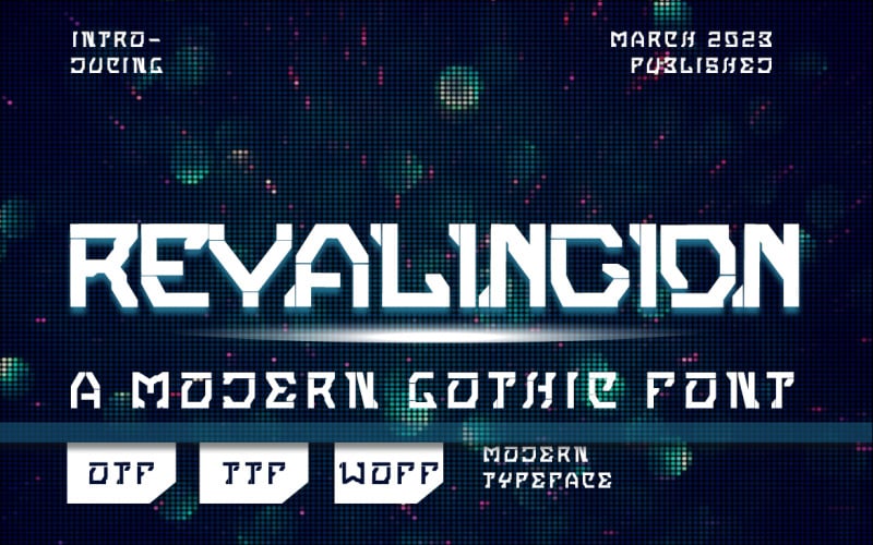 Revalingion - современный научно-фантастический шрифт