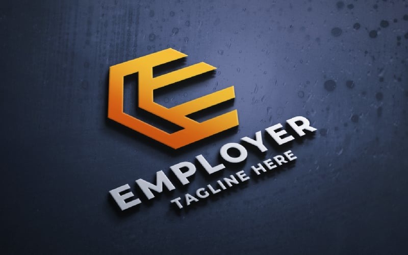 雇主字母E Pro标志模板