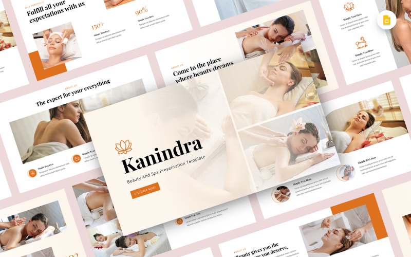 Kanindra - Modèle de diapositives Google pour la beauté et le spa
