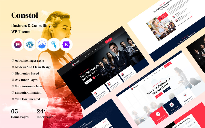 Constol - Tema WordPress per consulenza aziendale multiuso