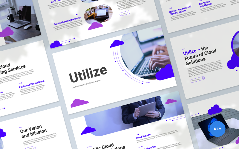 Utiliser - Modèle de présentation Keynote Cloud Computing