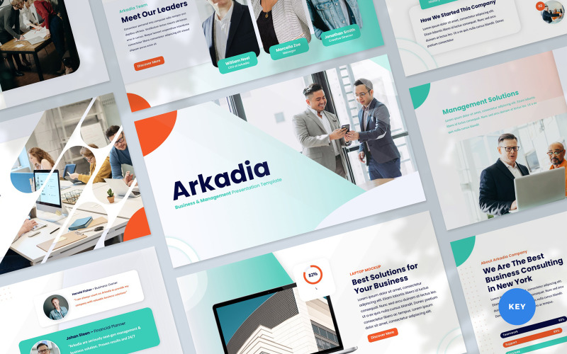 Arkadia -商业和管理演示主题模板