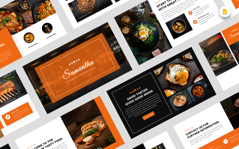 Samantha — Jedzenie i napoje Szablon slajdu Google