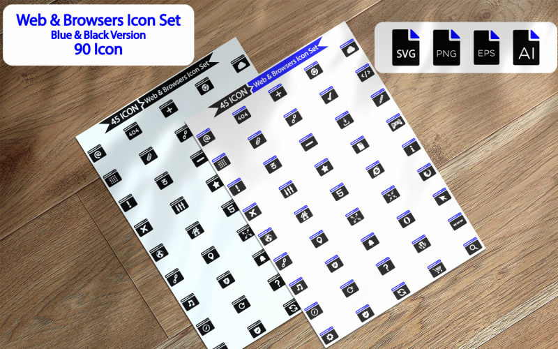 Web And Browsers Icon Pack Template