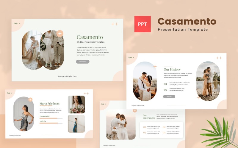 Casamento — Modèle PowerPoint de mariage