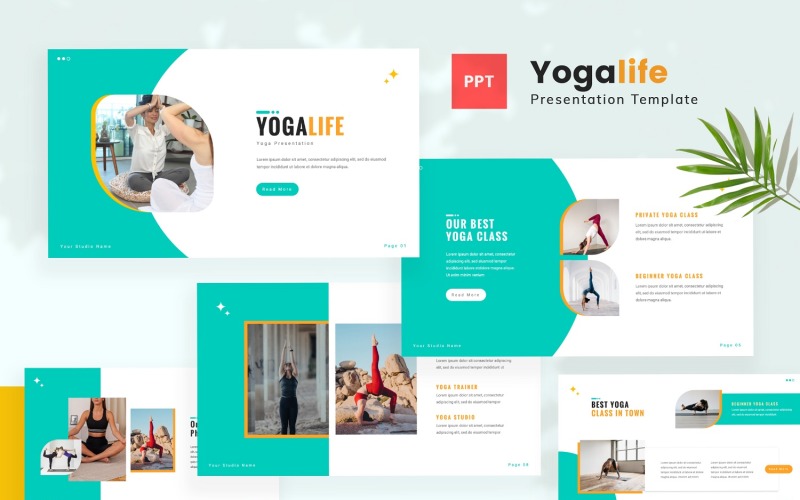 Yogalife -瑜伽演示文稿模板
