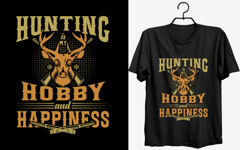 狩猎是我的爱好，也是我设计t恤的快乐
