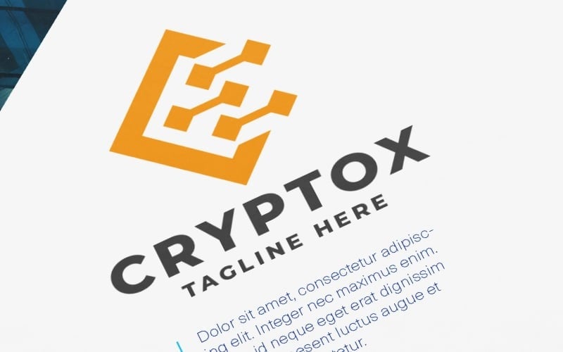 Modèle de logo Cryptox Letter C Pro