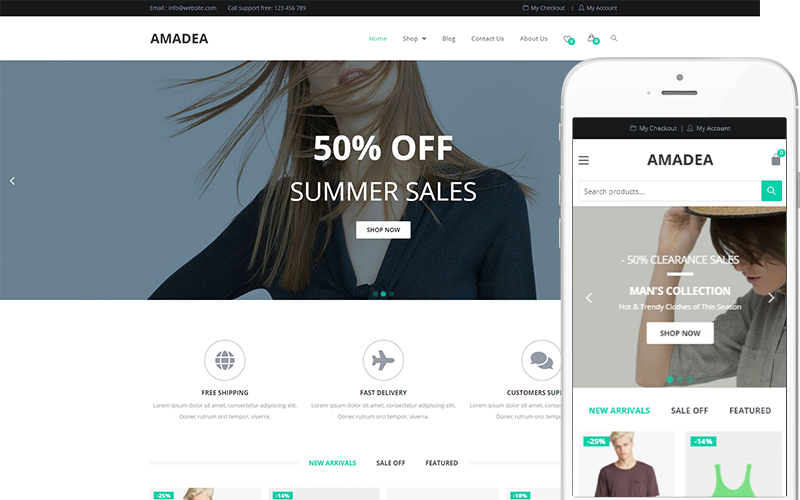 Amadea – Duyarlı WooCommerce WordPress Teması