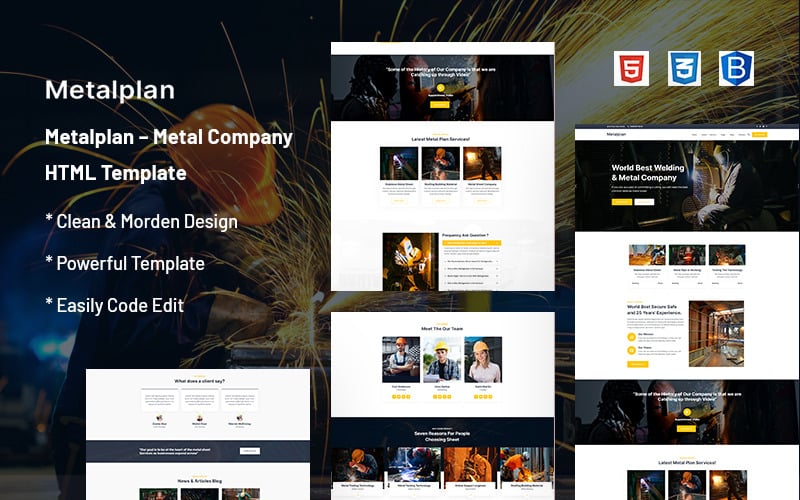 Metalplan - Modello di sito Web di Metal Company